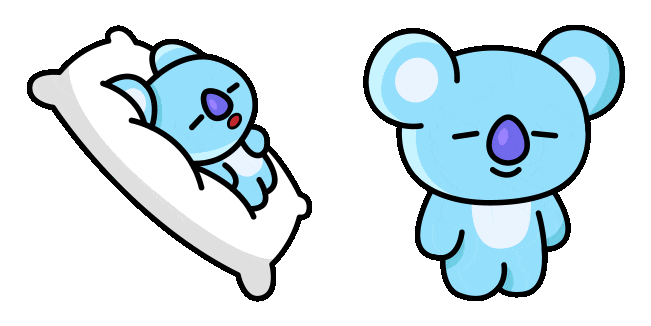 BTS BT21 Koya Sleeping Animated Cursor