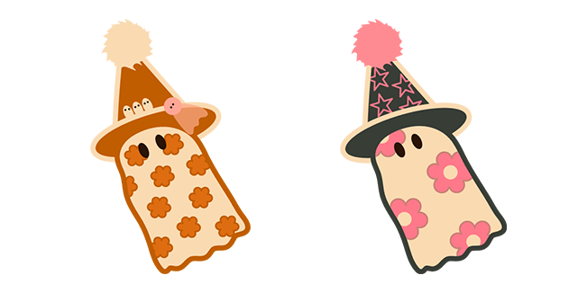 Preppy Halloween Ghosts Cursor