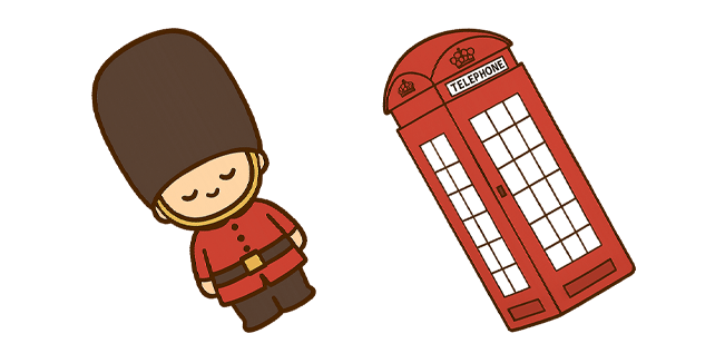 Cute British King's Guard & Telephone Box Cursor