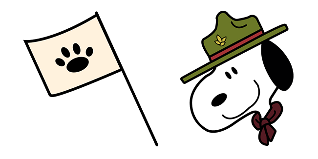 Snoopy & Camp Flag Cursor