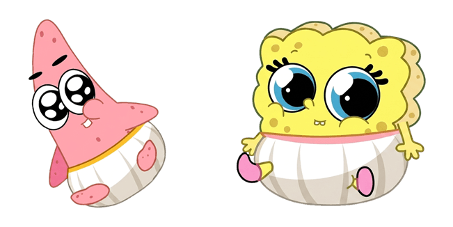 Kawaii SpongeBob & Patrick Babies Cursor