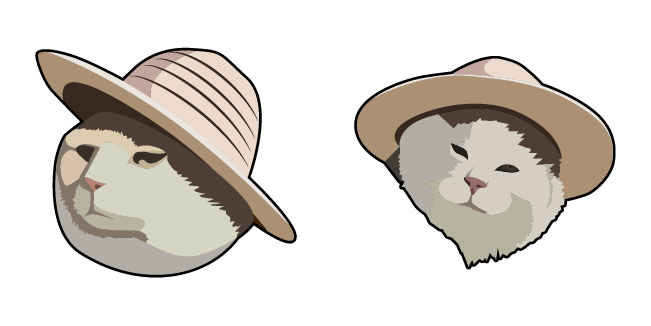 Straw Hat Cat Cursor