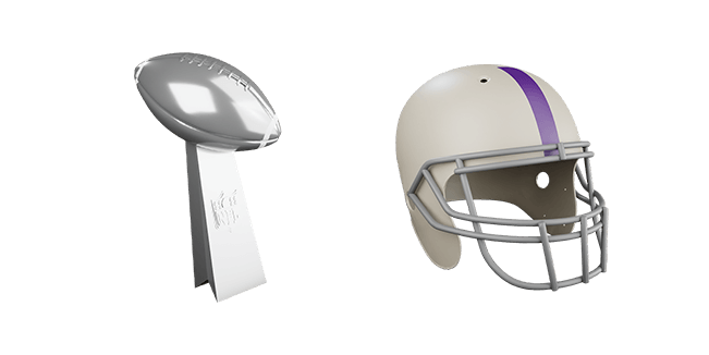 Super Bowl & American Football Helmet 3D Cursor