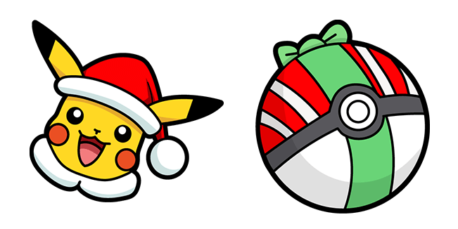 Pokemon Christmas Pikachu & Pokeball Cursor
