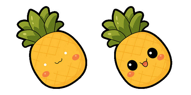 Kawaii Pineapple Animated Cursor