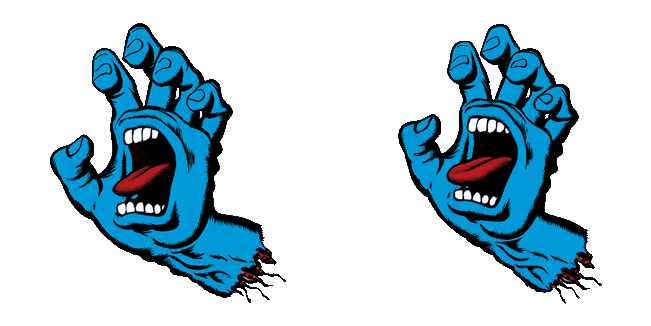 Santa Cruz Screaming Hand Animated Cursor