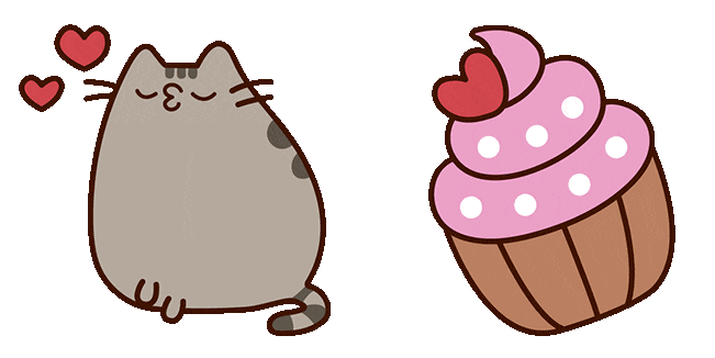 Valentine's Day Pusheen & Cake Animated Cursor