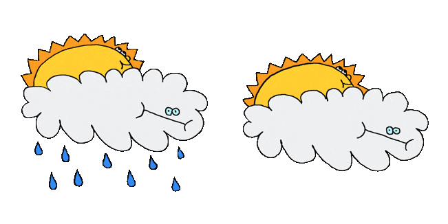 Funny Sun & Rain Cloud Animated Cursor