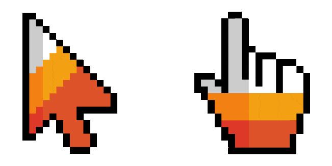 Candy Corn Color Pixel Cursor