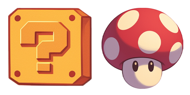 Super Mario Block & Mushroom Cursor