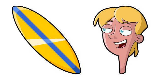 Phineas and Ferb Jeremy Johnson & Surfboard Cursor