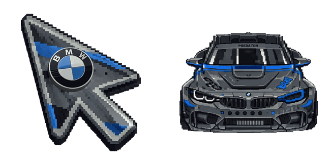 Pixel BMW M4 Racing Car Cursor
