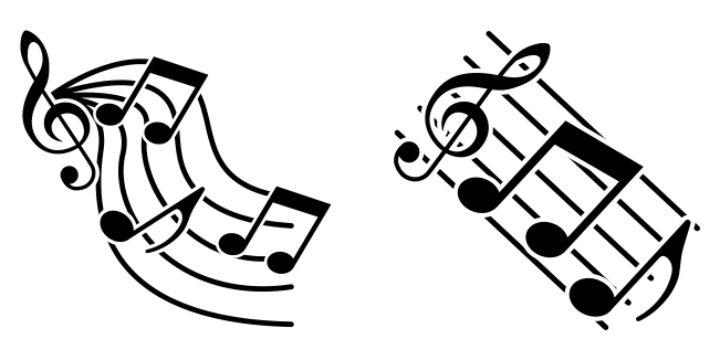 School Treble Clef & Notes Animated Cursor