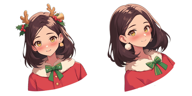 Beautiful Christmas Girl Cursor