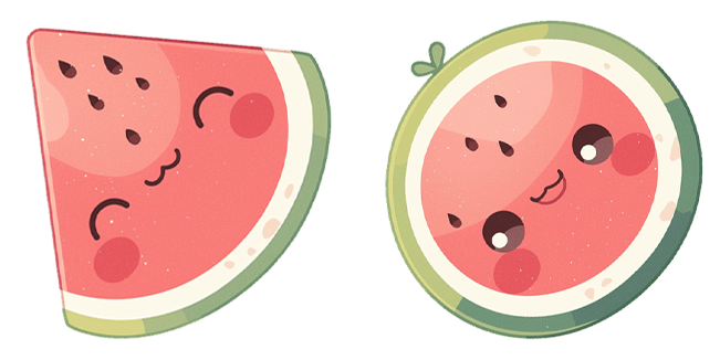 Adorable Kawaii Watermelon Cursor