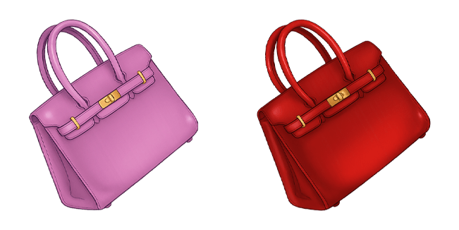 Fashion Pink & Red Hermes Handbag Cursor