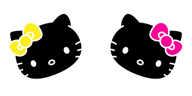 Black Hello Kitty Animated Cursor