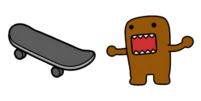 Domo Kun & Skateboard Cursor