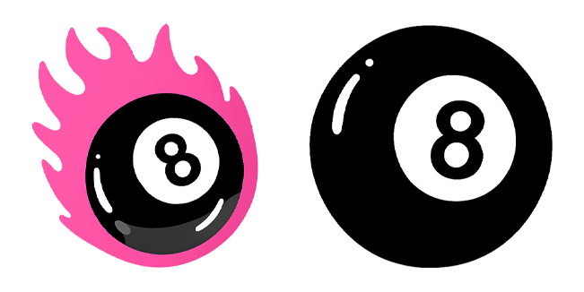 8-Ball Pink Flame Cursor