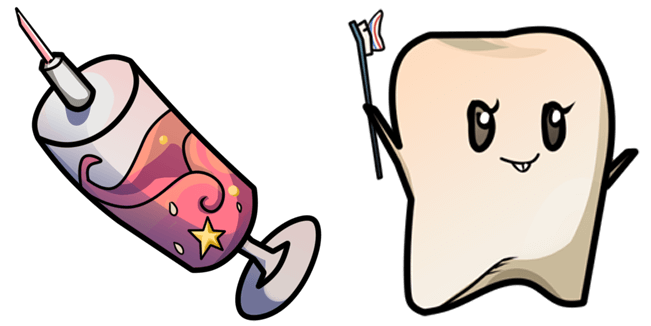 Cute Syringe & Tooth Cursor