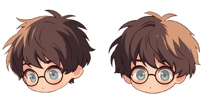 Cute Harry Potter Head Anime Style Cursor