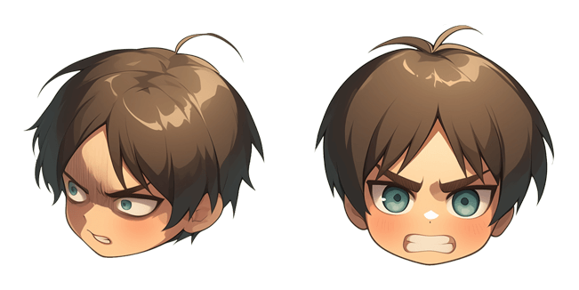 Chibi Eren Yeager Angry Attack on Titan Cursor