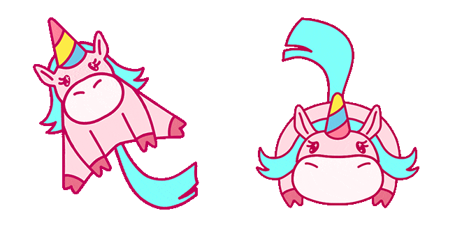 Cute Pink Unicorn Animated Cursor