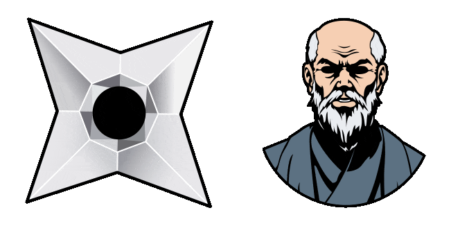Shadow Fight Sensei & Shuriken Animated Cursor