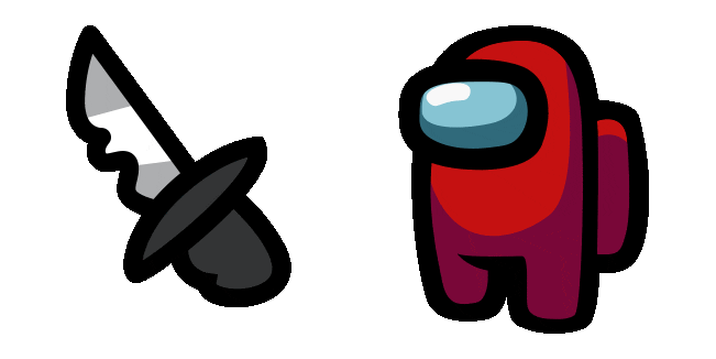 Among Us Sus Knife & Red Animated Cursor