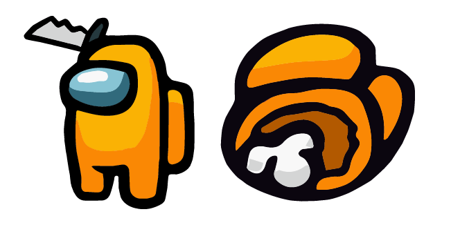 Among Us Orange Imposter & Dead Body Cursor