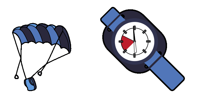 Skydiving Parachute Altimeter Watch Animated Cursor