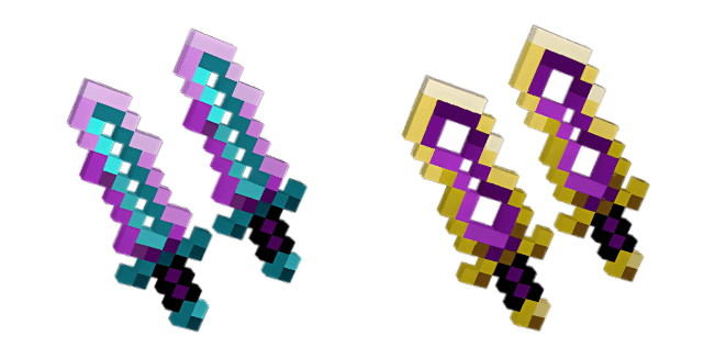 Minecraft Dungeons Void Touched Blades & The Beginning and The End Cursor