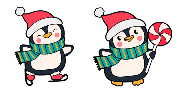 Cute Penguin with Lollipop Cursor