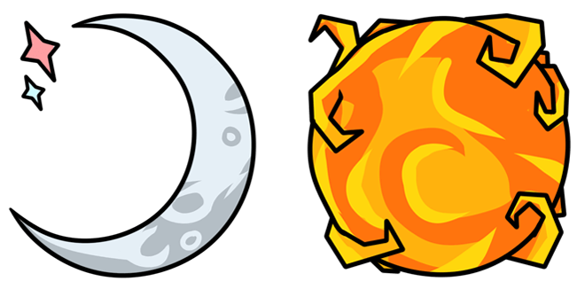 Half Moon & Sun Cursor