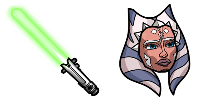 Star Wars Asoka Tano & Lightsaber Cursor