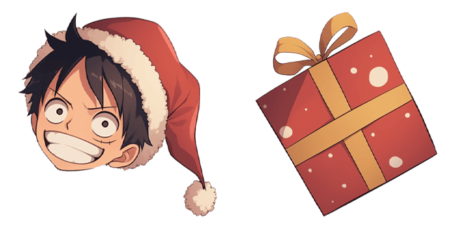 One Piece Christmas Luffy Cursor
