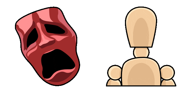 The Amazing Digital Circus Mannequin & Mask Animated Cursor