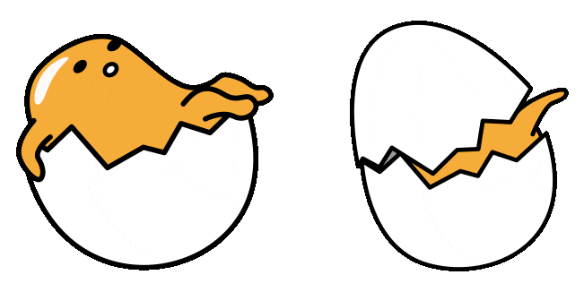 Gudetama Swinging in his Eggshell Animated Cursor