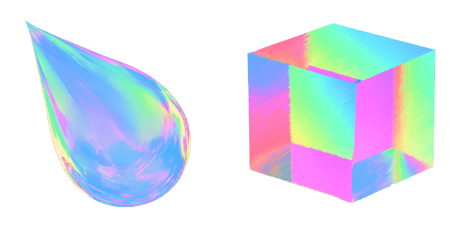 Holographic Rainbow Drop & Cube Cursor