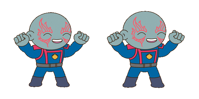 Happy Drax the Destroyer Chibi Animated Cursor