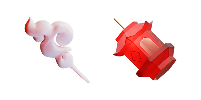 Chinese Cloud & Red Lantern 3D Cursor
