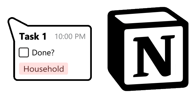 Notion Logo & Todo List Animated Cursor