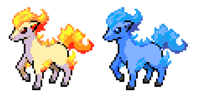 Pokemon Ponyta Pixel Cursor