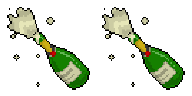 Champagne Pixel Animated Cursor