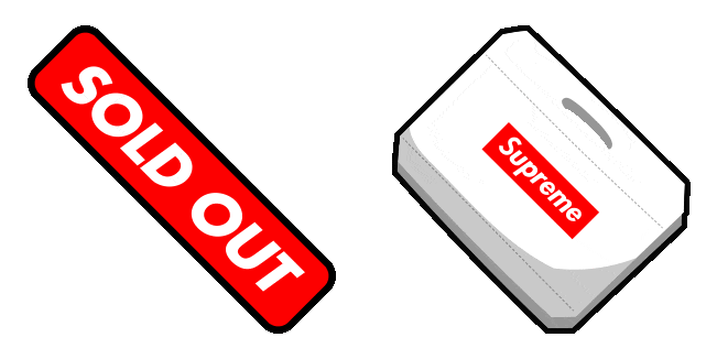 Supreme Banner & Shopping Bag Animated Cursor