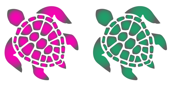 Preppy Summer Pink & Green Turtle Cursor