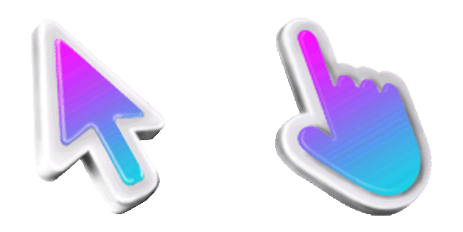 3D Blue & Pink Mac Animated Cursor