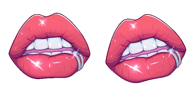 Shiny Lips Animated Cursor