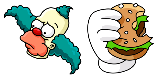 The Simpsons Krusty the Clown & Burger Cursor