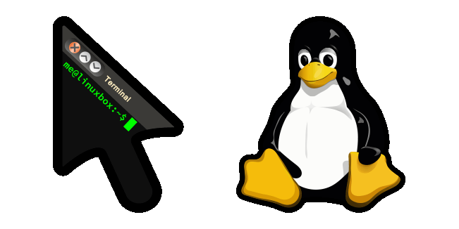 Linux Tux Penguin Animated Cursor